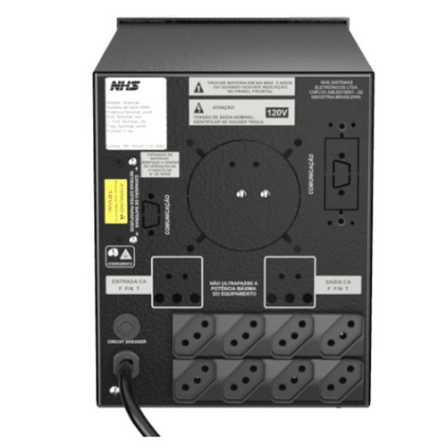 Nobreak 600Va Nhs Premium GIII 600 12v c/ Bat Est 45Ah - Imagem 02