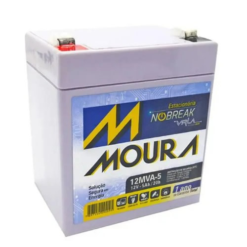 Baterua Selada 12v 5Ah Moura - Imagem 01