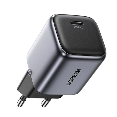 Carregador USB-C Ugreen 20w s/ Cabo Preto - Imagem 01