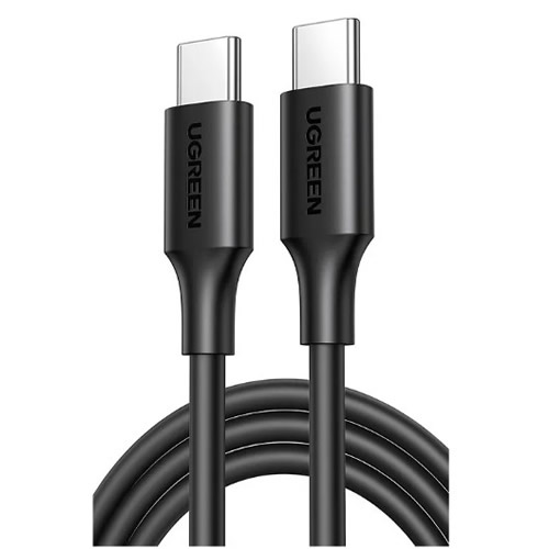 Cabo USB-C Macho X USB-C Macho 1,0m 3A 60W Preto Ugreen - Imagem 01