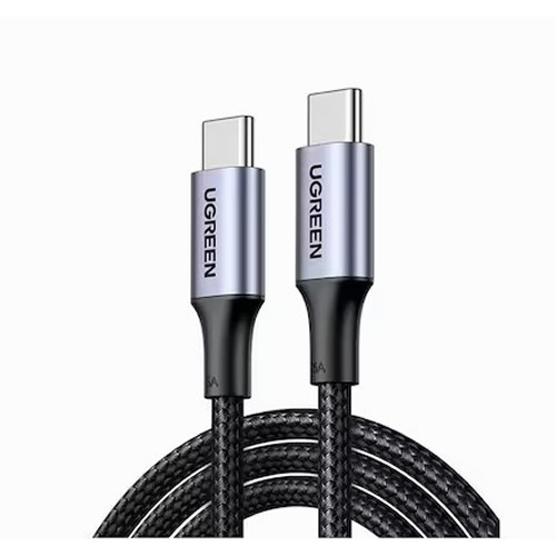 Cabo USB-C Macho X USB-C Macho 1,5m 5A 100w Preto Ugreen - Imagem 01