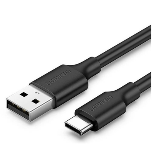 Cabo USB Macho X USB-C Macho1,5m 3A Preto Ugreen - Imagem 01