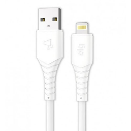 Cabo USB para Iphone Lightning Elg 1,25m 2.4A 12W Branco - Imagem 01