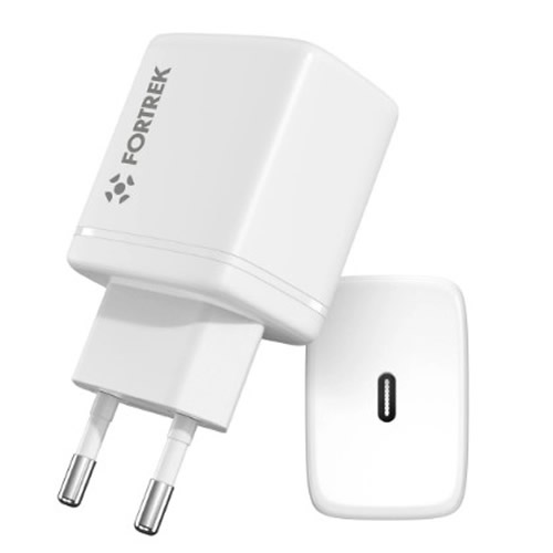 Carregador USB-C Fortrek 20w s/ Cabo Branco - Imagem 01