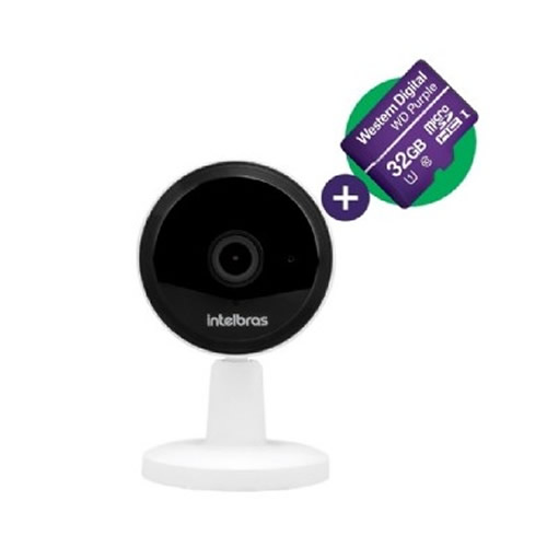 C�mera Intelbras Mibo Cam IM1 Intelbras 720p Lente 2.6mm Wi-fi HD c/ Cart�o Micro SD 32Gb - Imagem 01