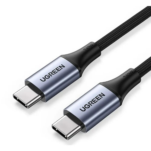 Cabo USB-C Macho X USB-C Macho 2,0m 240w Preto Ugreen - Imagem 01