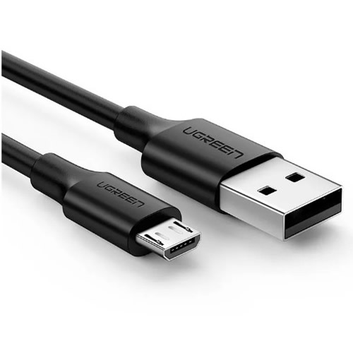 Cabo USB Macho X Micro USB 2,0m Preto Ugreen - Imagem 01
