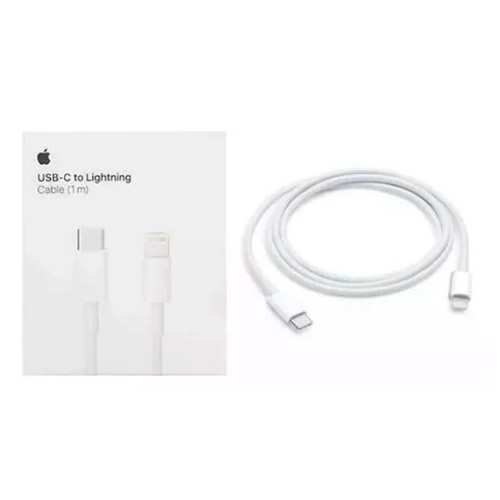 Cabo USB-C Iphone Lightning Original Apple 1,0m Branco - Imagem 01