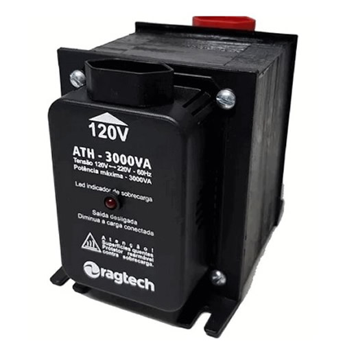 Transformador 3000va Ragtech 1400w Autotrafo 220/120v (Entrada ou Saida) 20A - Imagem 01