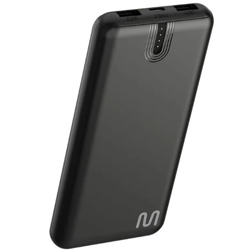 Bateria Port�til USB Power Bank 10000Mah Preto Multilaser - Imagem 01