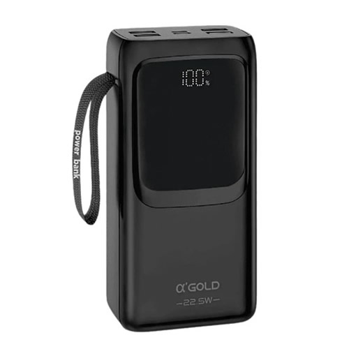 Bateria Port�til USB Power Bank 30.000Mah Preto Agold Pro - Imagem 01