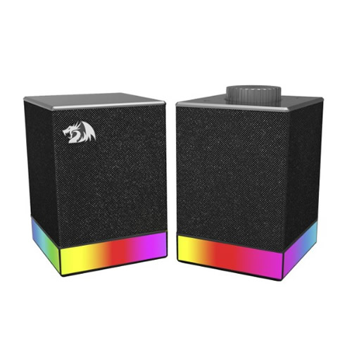 Caixas de Som Redragon Glyph Bluetooth 10w Rms Preta c/ Led RGB - Imagem 01