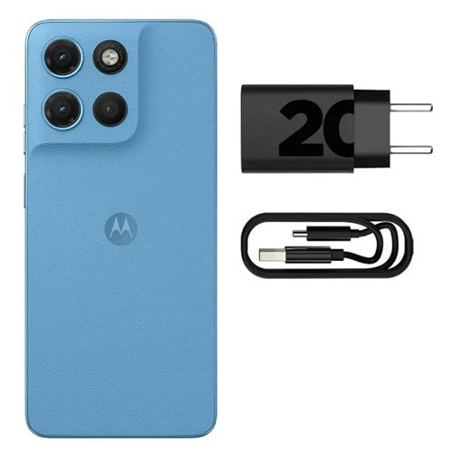 Telefone Celular Smartphone Motorola Moto G17 128Gb Azul Claro Tela 6.7