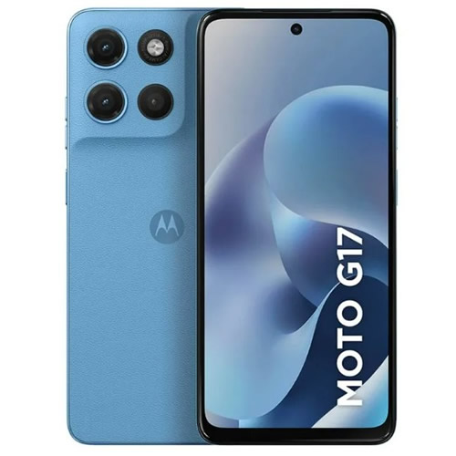Telefone Celular Smartphone Motorola Moto G17 128Gb Azul Claro Tela 6.7