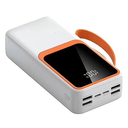 Bateria Port�til USB Power Bank 50.000Mah Branco/Laranja AGold Pro - Imagem 02