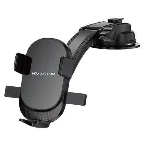 Suporte Veicular p/ Celular Preto c/ Ventosa HMaston  - Imagem 01