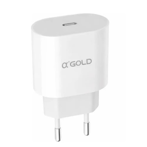 Carregador USB-C Agold 6.1A 30w s/ Cabo Branco - Imagem 01