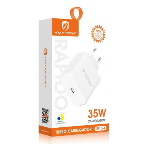 Carregador USB-C HMaston 35w s/ Cabo Preto  - Imagem 02