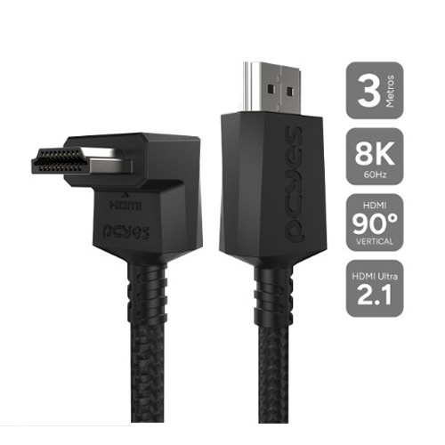Cabo HDMI x HDMI(90�) 3m HD 2.1 4k Pcyes - Imagem 01