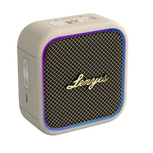 Caixa de Som Lenyes S890 Bluetooth 15w Branco c/ Led - Imagem 01