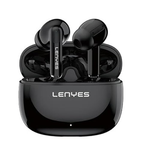 Fone de Ouvido Air 68 Bluetooth s/ Fio Preto Lenyes - Imagem 01