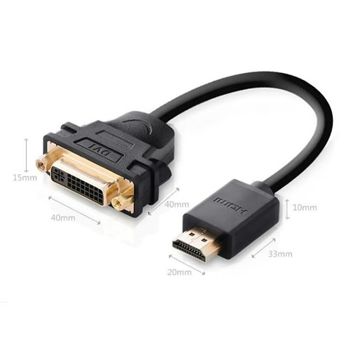 Adaptador de V�deo HDMI M x DVI F (24+5) Ugreen - Imagem 02
