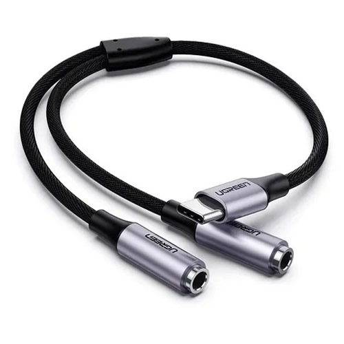 Adaptador Cabo Conversor USB-C M x 2 P2 F Ugreen - Imagem 01