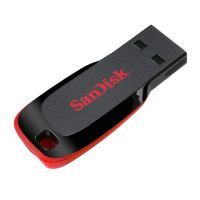 Pen Drive 64GB Sandisk Cruzer Blade Usb 2.0 Preto/Vermelho