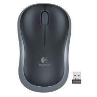 Mouse USB s/ Fio Logitech M185 Preto/Cinza