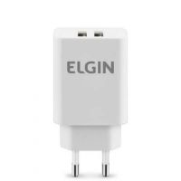 Carregador USB Elgin c/ 2 USB 5V 2A s/ Cabo