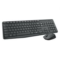 Kit Teclado e Mouse Logitech Sem Fio MK235 Preto