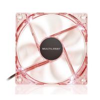 Cooler Fan 120X120X25 12V Transparente c/ Led Vermelho