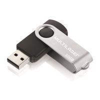 Pen Drive 32GB Multilaser Twist USB 2.0 Preto