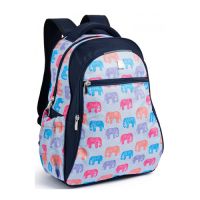 Mochila Notebook Viccina Cinza/Marinho Elefantes Tamanho nico