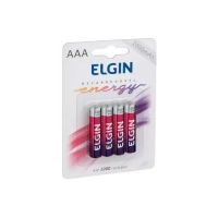 Pilhas Recarregáveis Elgin 4AAA 1000MAH