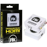 Conversor HDMI Fêmea X 3 RCA Fêmea Pix