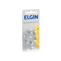 Pilhas 1,4V Elgin PR70 p/ Aparelho Auditivo (Cartela c/ 6 un.)