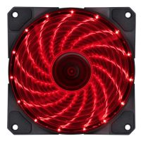 Cooler Fan 120X120X25 12V VLUMI Preto c/ Led Vermelho Vinik