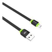 Cabo USB Macho X Micro USB 1,0M C3 Tech p/ Smartphone Preto/Verde