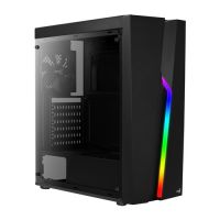 Gabinete ATX Aerocool Bolt Preto c/ Lateral em Acrlico c/ LED RGB