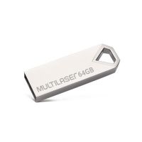 Pen Drive  64GB Multilaser Diamond Metlico