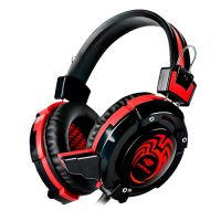 Headset C3 Tech PH-G10BK Flycatcher Preto/Vermelho c/ Microfone c/ LED (2X P2 + USB)