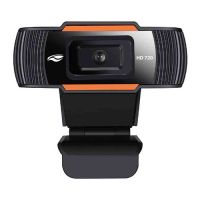Webcam C3 Tech WB-70BK 720P c/ Microfone Preta/Laranja