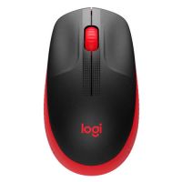 Mouse USB s/ Fio Logitech M190 Preto/Vermelho