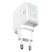 Carregador USB C3 Tech UC-215 Branco c/ 2 USB 2.4A s/ Cabo