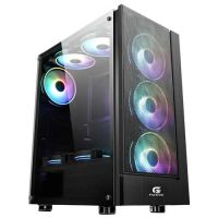 Gabinete ATX Fortrek Cruiser Preto c/ Lateral em Acrílico c/ 3 Coolers RGB