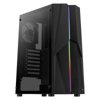 Gabinete ATX Aerocool Mecha V1 Preto c/ Lateral em Vidro Temperado