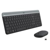 Kit Teclado e Mouse s/ Fio Logitech MK470 Slim Preto