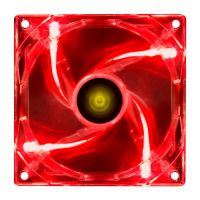Cooler FAN 120X120X25 12V VLight Preto c/ LED Vermelho Vinik
