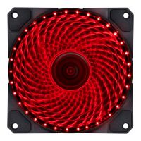 Cooler FAN 120X120X25 12V VLumi Preto c/ LED Vermelho Vinik